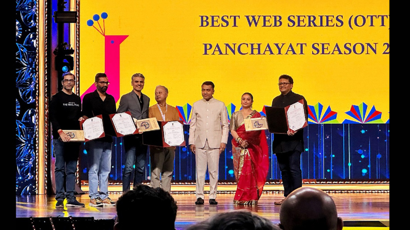 Prime Video Wins the Inaugural Best Web Series (OTT) Award for Panchayat Season 2 at the 54th International Film Festival of India (IFFI)