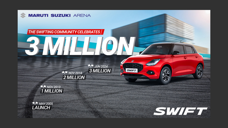 Maruti Suzuki Swift drives past three million sales mark