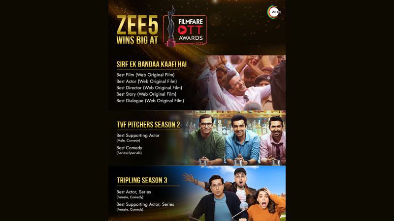 ZEE5’s Sirf Ek Bandaa Kafi Hai sweeps Filmfare OTT Awards 2023