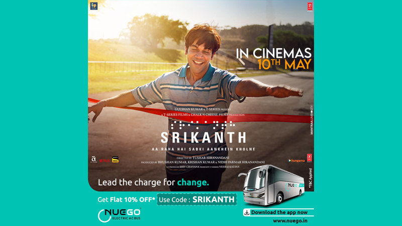 NueGo partner with T-Series film “SRIKANTH”