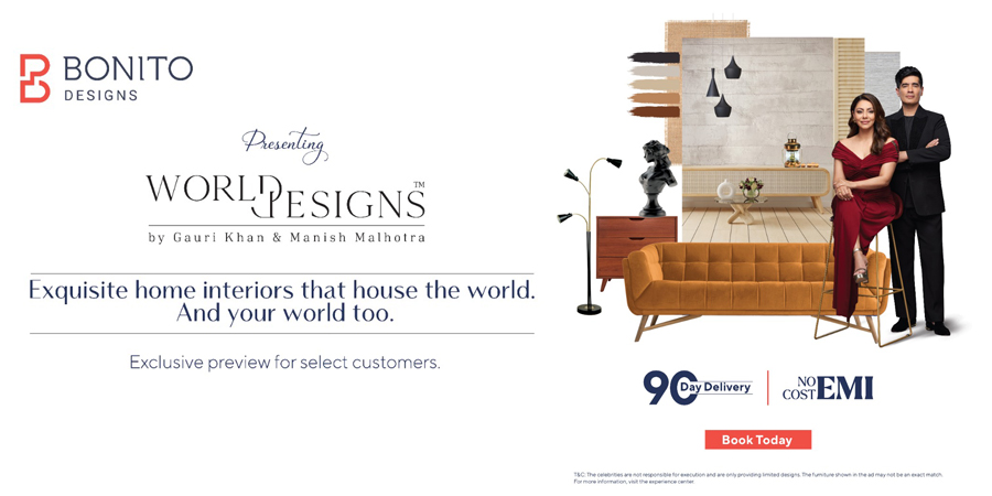 Bonito Designs collaborates with Gauri Khan and Manish Malhotra to unveil “World Designs”