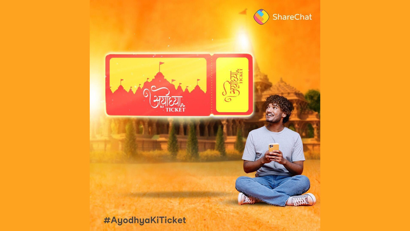 ShareChat presents #AyodhyaKiTicket: A virtual celebration of Ram Mandir consecration