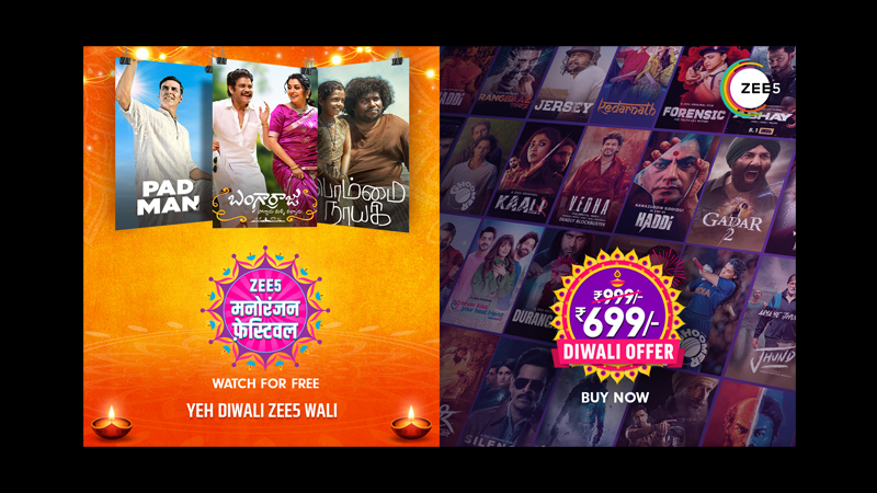 ZEE5 brightens Diwali with Manoranjan festival & special premium subscription discounts