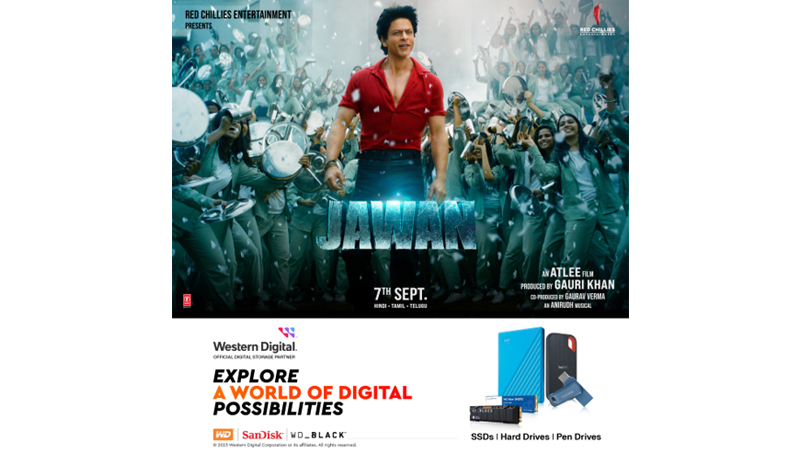Western Digital collaborates with ‘Jawan’ as the official digital storage partner
