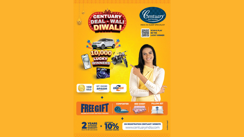 Centuary Mattress lights up the festival season with exciting ‘Deal Wali Diwali’ offers