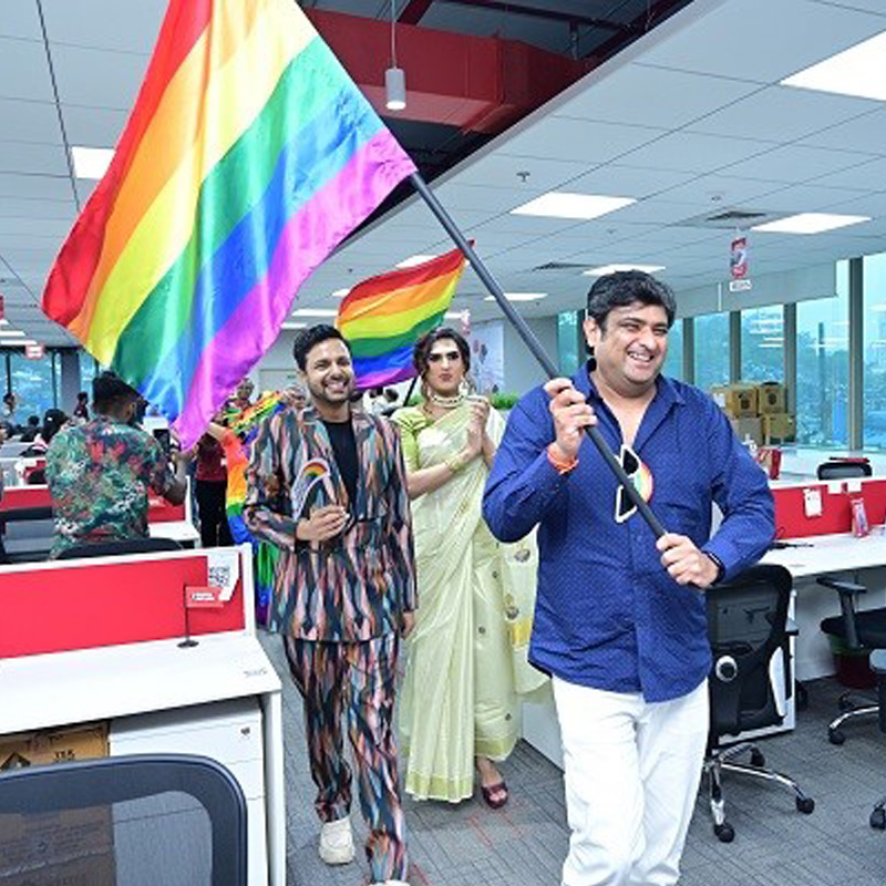 Rainbow colours fly high at the Future Generali India Insurance Company
