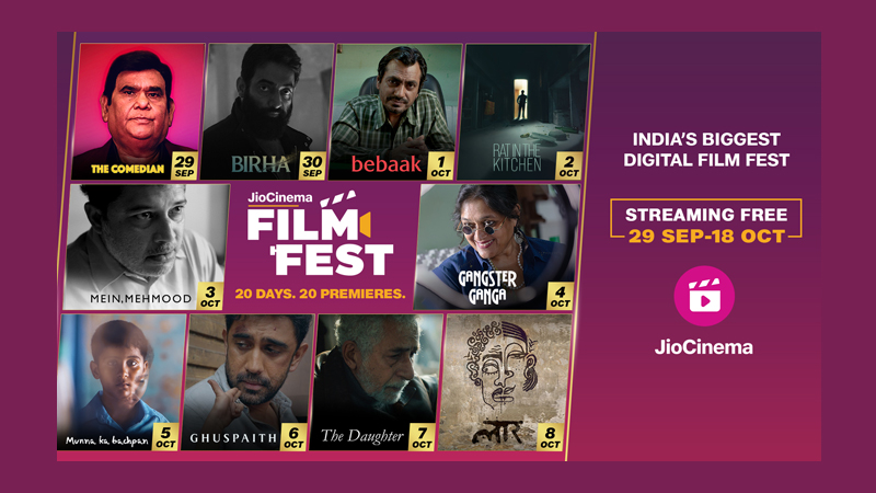 JioCinema launches Digital Film Festival starting 29 September!