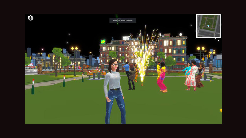 InvincibleMeta.Ai lights up virtual sky with Diwali fireworks in the metaverse