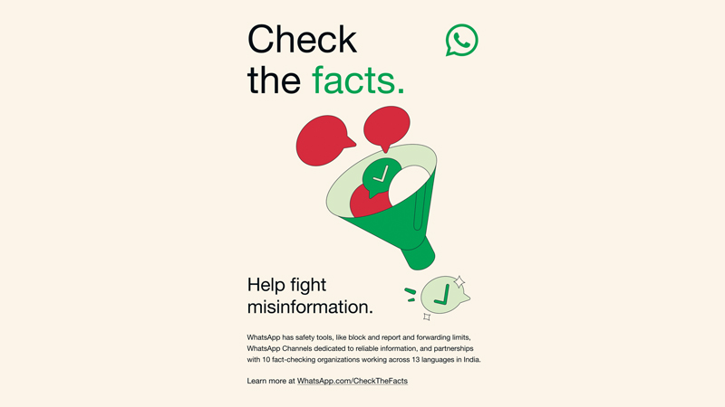 WhatsApp launches ‘Check the Facts’ campaign