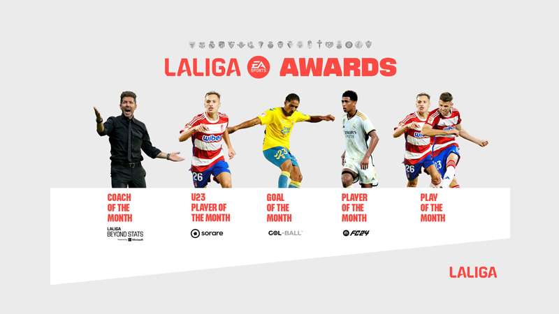 Bellingham, Simeone, Gumbau, Bryan Zaragoza and Saúl Coco win the LALIGA awards for October