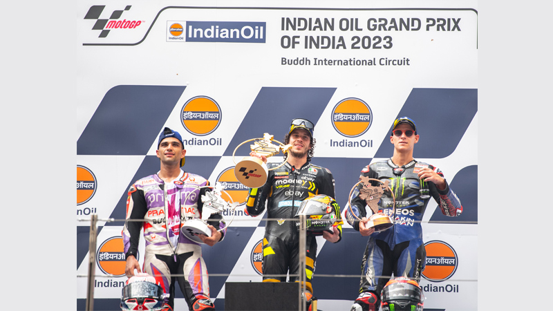 Bezzecchi makes history by winning the inaugural IndianOil Grand Prix in India