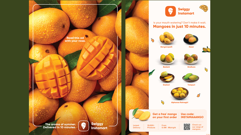 Swiggy Instamart tempts with the smell of mangoes