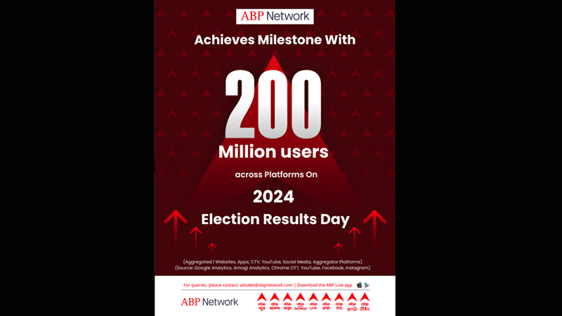 ABP LIVE achieves 200 mn users across platforms on 2024 election results day
