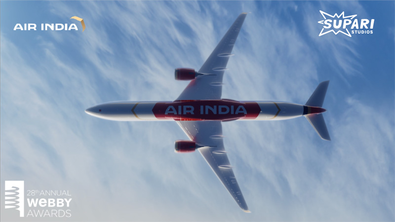 Air India and Supari Studios win the prestigious Webby Award