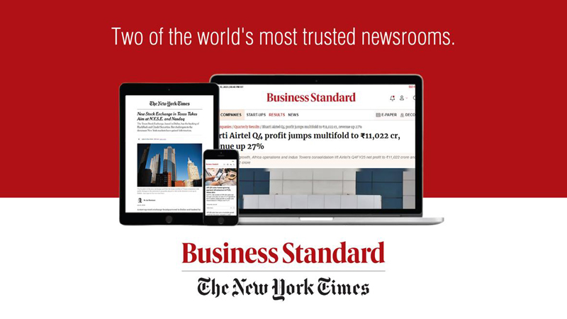 Business Standard offers complimentary access to The New York Times