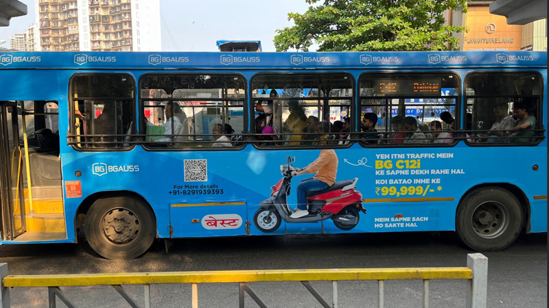 BGauss’s latest campaign takes over BEST buses across Mumbai