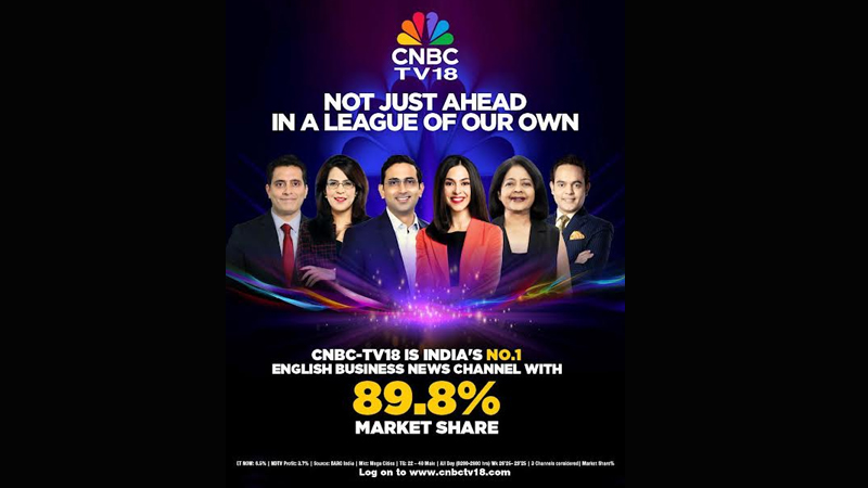 CNBC-TV18 books full profit in business news with 90 per cent share