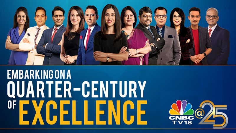 CNBC-TV18 celebrates embarking on a quarter century of excellence