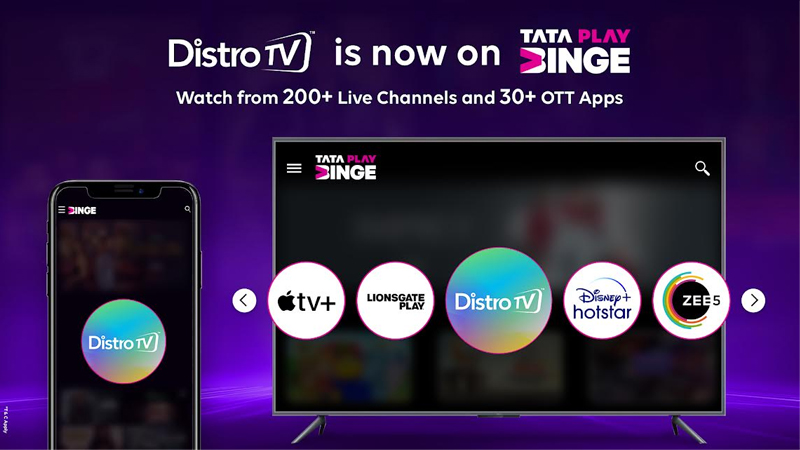 DistroTV joins the league of elite platforms on Tata Play Binge