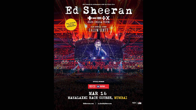 Ed Sheeran brings his record-breaking + – = ÷ x Tour to India on 16 March 2024
