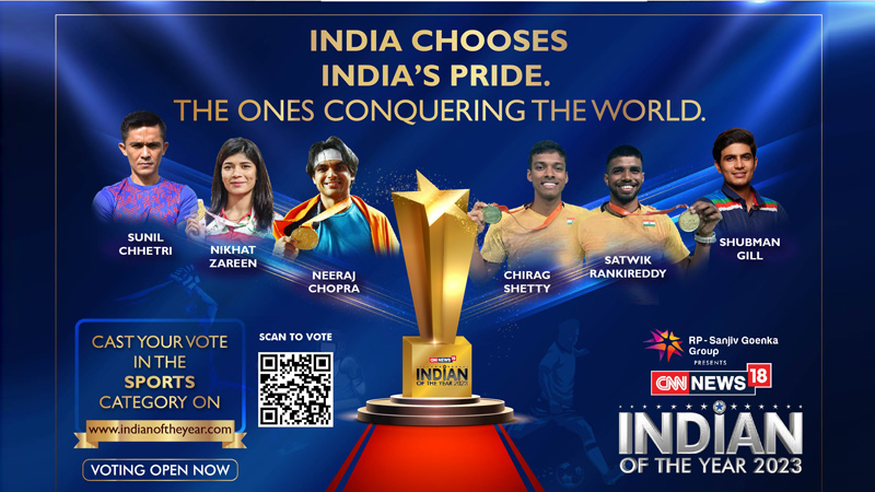 Vote for your favourite sportsperson at ‘CNN-News18 Indian of the Year 2023’