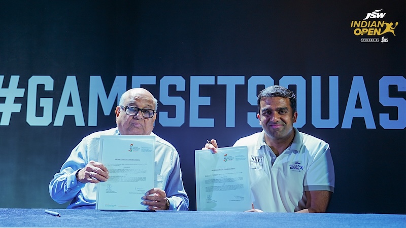 JSW Sports and SRFI sign MoU to serve three more squash tourneys