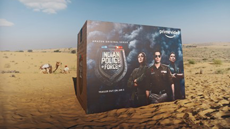Indian Police Force’s trailer launch by installing 18 ft. mystery boxes