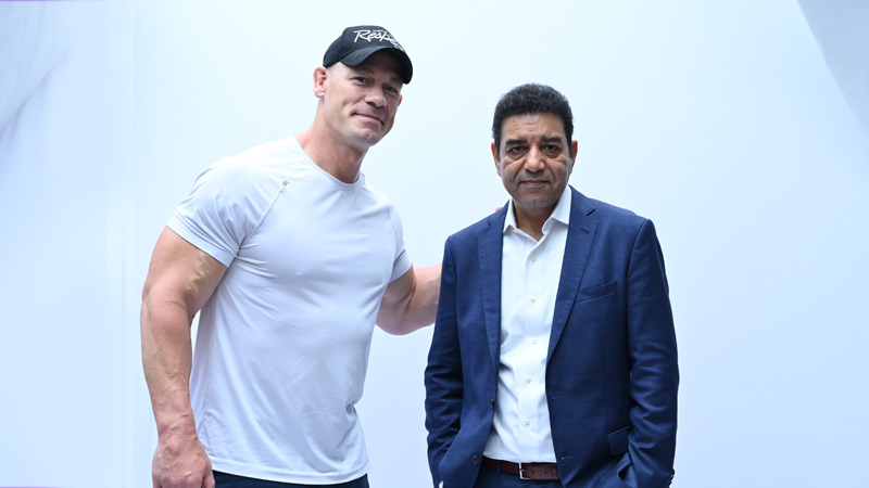 John Cena meets Rajesh Kaul and Karthi ahead of WWE Superstar Spectacle in Hyderabad