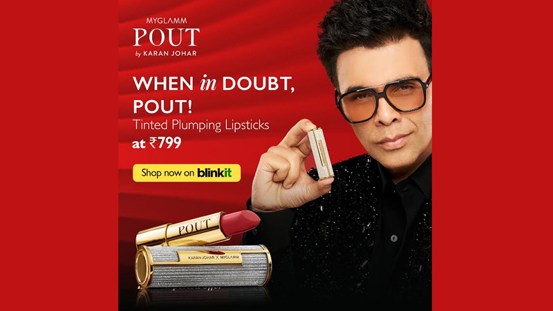 The Good Glamm Group & Blinkit partner to bring Karan Johar’s MyGlamm POUT
