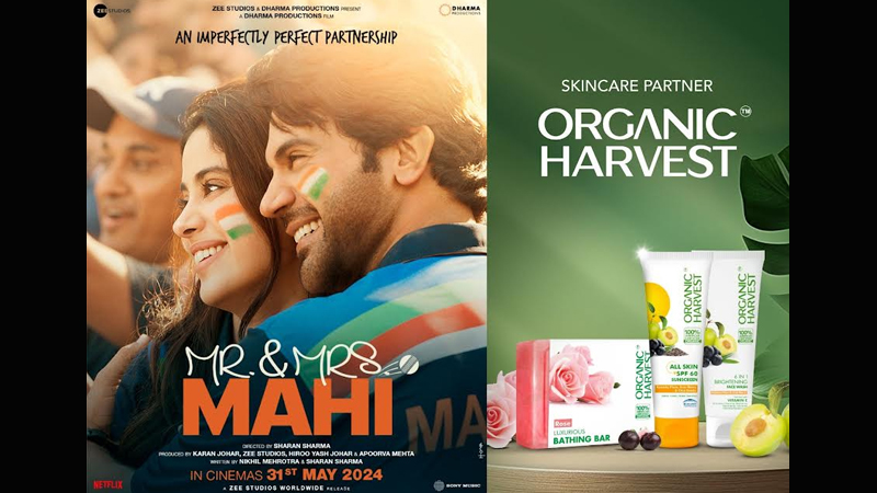 Organic Harvest onboarded as the official skincare partner for ‘Mr. & Mrs. Mahi’