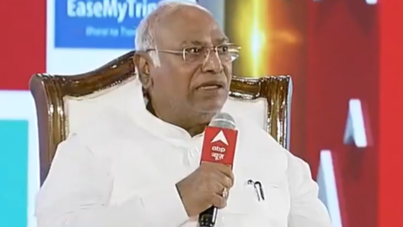 Mallikarjun Kharge at ABP ‘Shikhar Sammelan’: BJP repeats lies until they are believed as truth