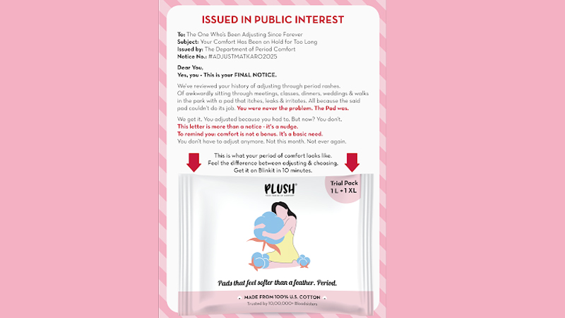 Plush and Blinkit deliver pads with a purpose this Menstrual Hygiene Day