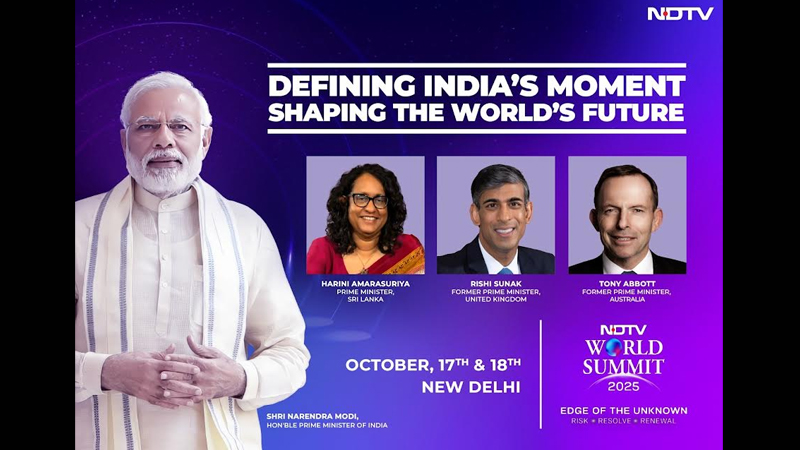 NDTV World Summit 2025 to host four PMs together