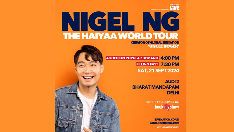 BookMyShow Live announces additional show as part of Nigel Ng: The Haiyaa World Tour