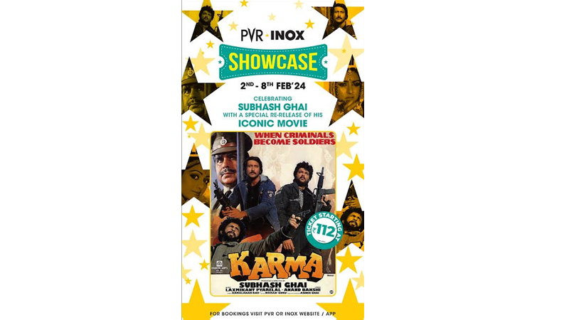 PVR INOX to re-release Subhash Ghai’s directorial ‘Karma’