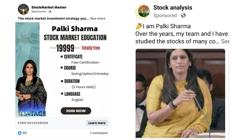 Scam alert! fake ads impersonating Palki Sharma of Firstpost