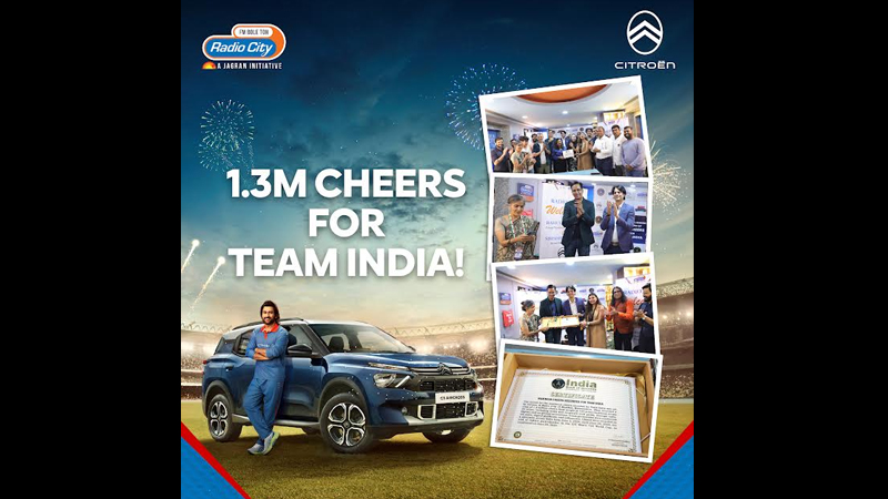 Radio City scores big: 1.3M cheers for team India in Citroën Cheer for India campaign