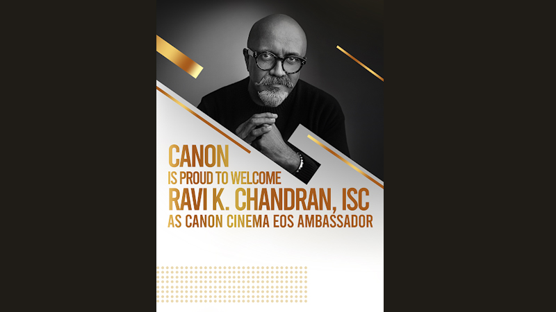 Renowned cinematographer Ravi K. Chandran joins Canon India as Cinema EOS ambassador