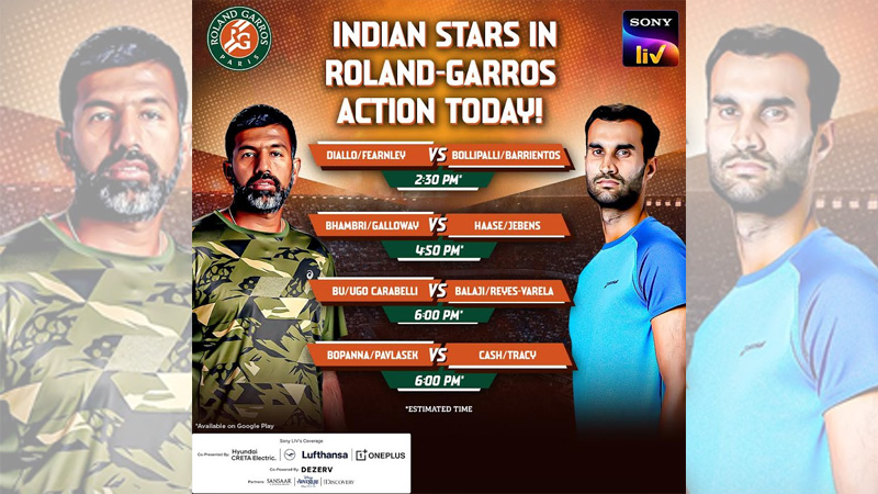 Top global brands rally behind Sony Liv for Roland Garros 2025 streaming blitz