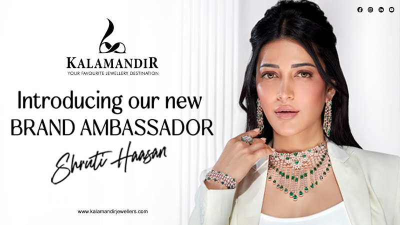 Kalamandir Jewellers onboards Shruti Haasan as its brand ambassador