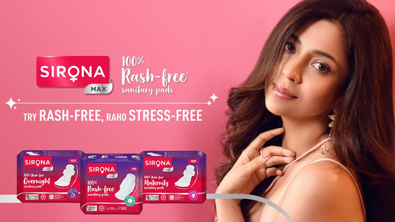 Sirona unveils 100% rash-free sanitary pads with Barkha Singh