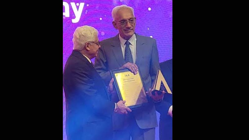 Srinivasan Swamy presented with IAA Global’s recognition IAA Golden Compass Award