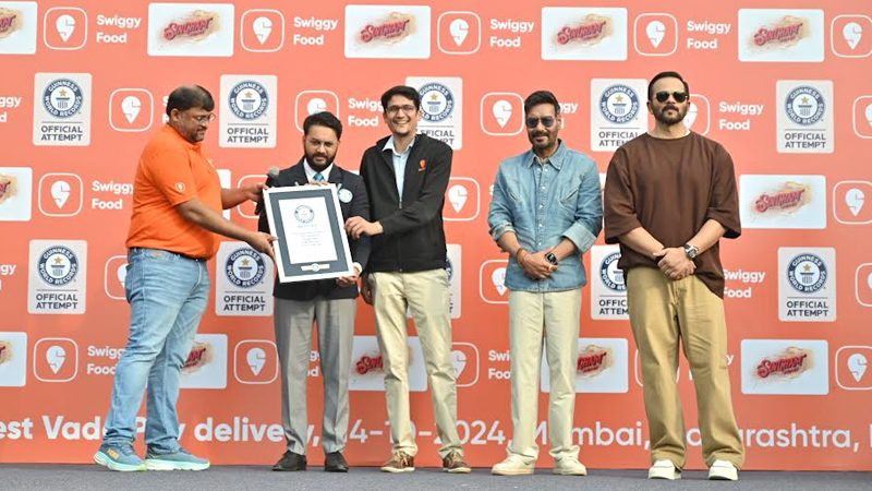 Swiggy with team Singham creates new Guinness World Record