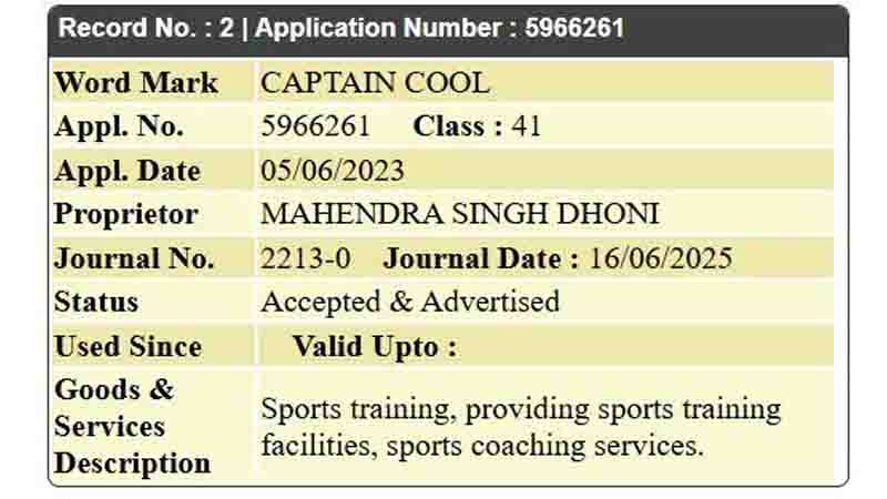 Trademark wicket falls as Dhoni clears “Captain Cool” legal hurdle