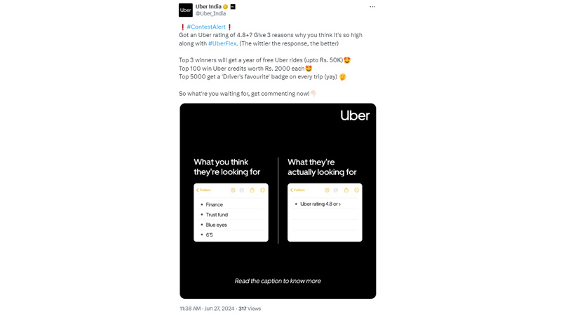Uber invites riders to flaunt their ratings in latest campaign