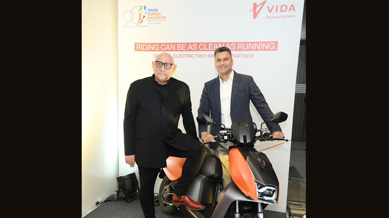 VIDA is the electric two-wheeler partner for 20th Tata Mumbai Marathon