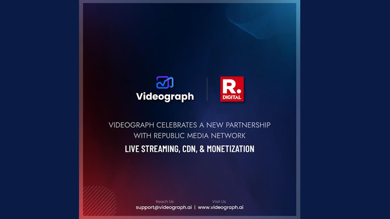 Videograph announce partnership with Republic Media Network for live streaming and advertising