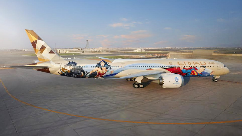 Warner Bros. World Yas Island unveils branded aircraft with Etihad Airways partnership