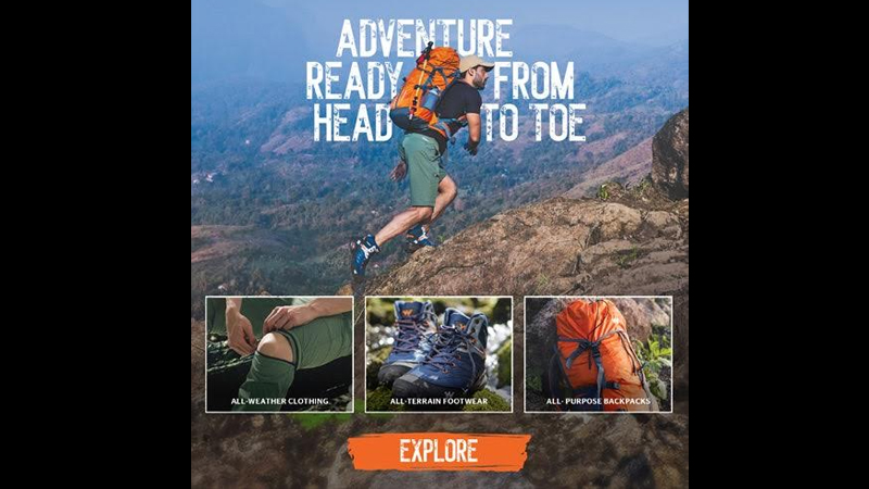 Wildcraft targets explorers with its “Adventure Ready, Head-To-Toe” outdoor gear