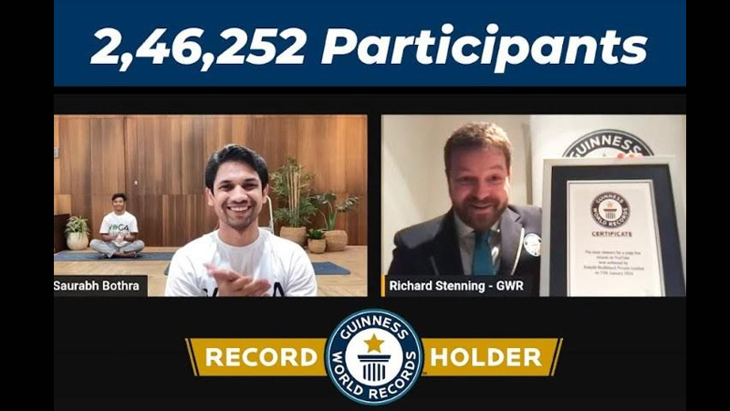 Habuild creates Guinness world record by bringing together 2, 46,252 people for Yoga without quitting